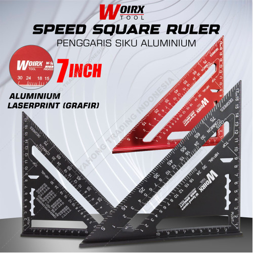 Speed Square 7" inch Black Penggaris Siku Segitiga