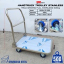 Troli Barang Trolli Stainless Troly Handtruck Trolley 500kg
