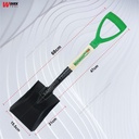Sekop Pasir Besar Lancip Persegi Skup Besi Skop Taman Kebun Shovel