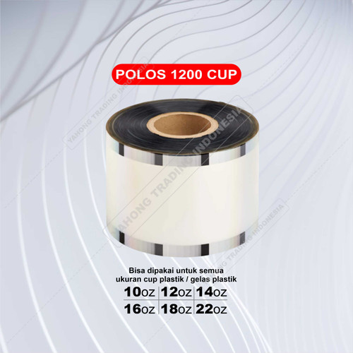 Plastik Roll LID CUP SEALER Pres Minuman 1000 1200 CUP POLOS MOTIF