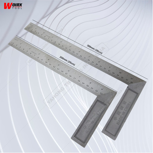 Penggaris Siku Tukang Stainless 250mm 300mm