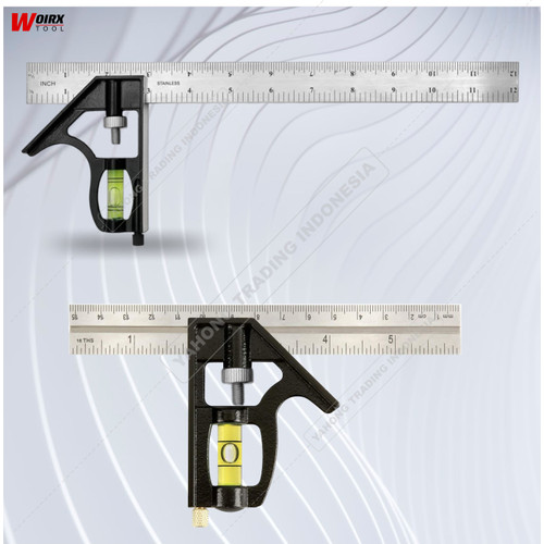 Mistar Penggaris Siku Stainless Steel 300mm