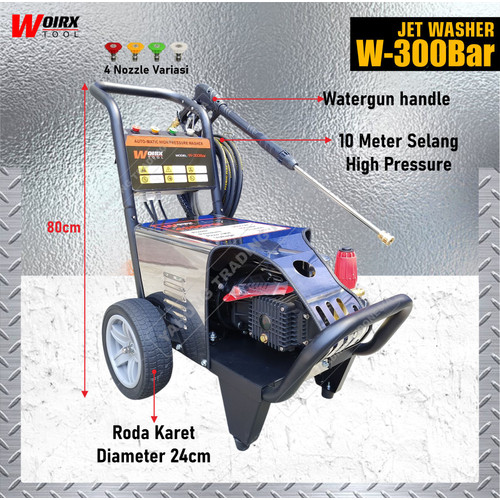 WOIRX Jet Cleaner 300 bar High Pressure Mesin Semprot Cuci Motor Mobil