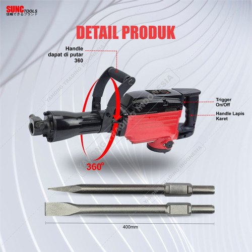 Demolition Jack Hammer Mesin Bobok Beton Tembok SUNC TOOLS