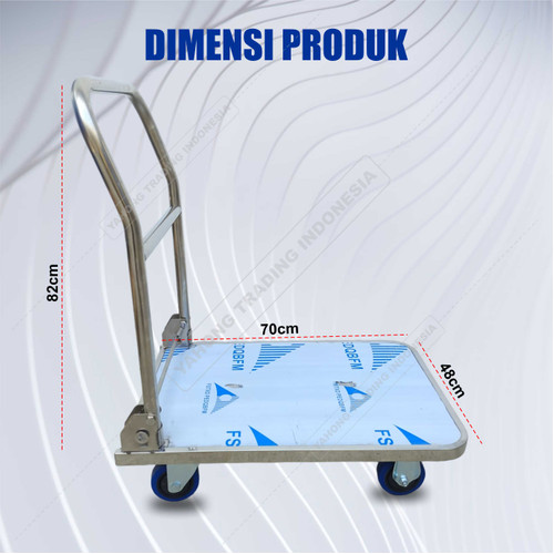 Troli Barang Trolli Stainless Troly Handtruck Trolley 300kg