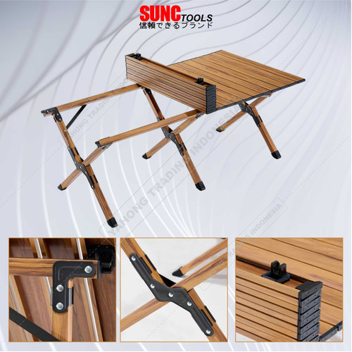 Meja Camping Outdoor Kemah Piknik Meja Lipat Portable Serbaguna