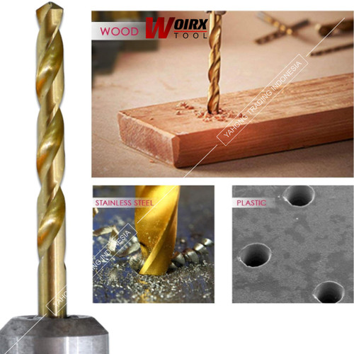 Mata Bor Besi Baja Kuningan 1 2 3 4 5 6 7 8 9 10 11 12 13mm