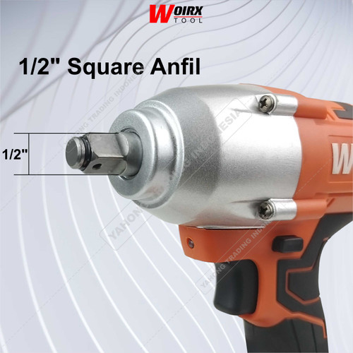 WOIRX TOOL Mesin Impact Wrench Baterai Kunci Shock Pas 88V 88Vf