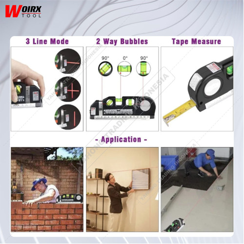 Waterpass Fixit Level Pro 3 Water Pass Meteran Laser up to 250 Cm