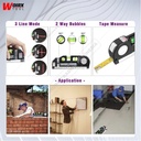 Waterpass Fixit Level Pro 3 Water Pass Meteran Laser up to 250 Cm