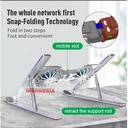 Meja Laptop Stand Laptop Besi Aluminium Kipas Laptop Lipat