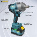 Mesin Impact Wrench Baterai Brushless 88V 88VF 118VF Sunc Tools Woirx Tool UNICORN