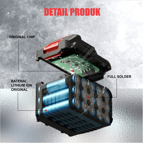 Batere Mesin Bor Cordless Baterai Mesin Impact Gerinda 12V 21V 48V 99V