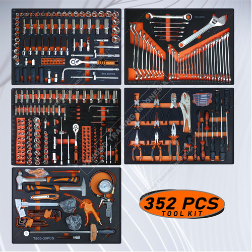 Toolbox Trolly Kabinet 7 Drawer 352pcs Tool Box Roller