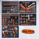 Toolbox Trolly Kabinet 7 Drawer 352pcs Tool Box Roller