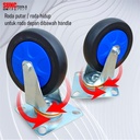 Roda Troli 5 inci 300kg 400kg 500kg 800kg 1 Set Heavy Duty Roda Ban Troly Trolley Barang