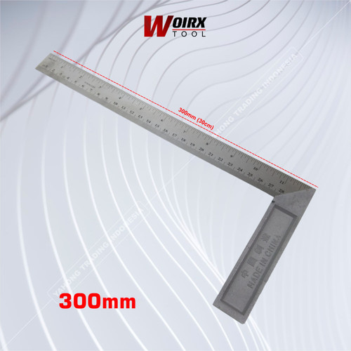 Penggaris Siku Tukang Stainless 250mm 300mm