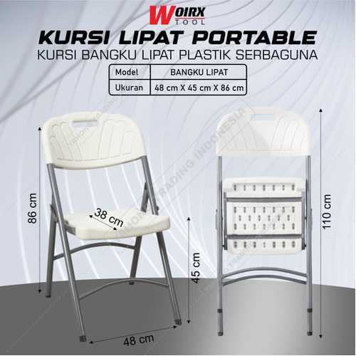Kursi Bangku Lipat Plastik Serbaguna