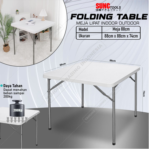 Meja Lipat Panjang 88cm Meja Portable Meja Makan Belajar Komputer