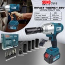 SUNC TOOLS Mesin Impact Wrench Baterai Kunci Shock Pas 88V 88Vf
