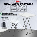 Satu Set Meja Lipat Kursi Lipat Portable Serbaguna Meja Laptop Kerja