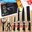 Pisau Dapur Lengkap 6pcs Kitchen Knife Set 6 pcs in 1