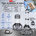 Troli Trolley Lipat Pendaki Tangga Aluminium Alloy Ringan 10 Roda
