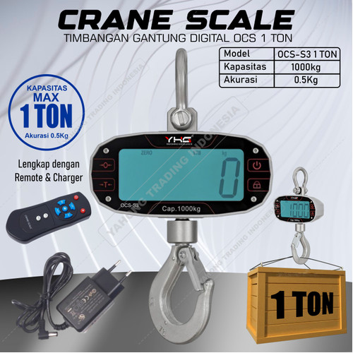 Timbangan Gantung Digital 500kg 1TON Digital Crane Scale OCS S3