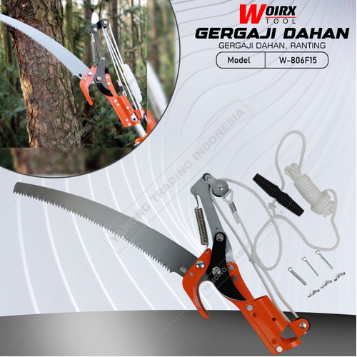 Gunting Gergaji Cabang Pohon Dahan Buah Dengan Tali