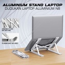 Dudukan Laptop Stand Alas Laptop Aluminium N8