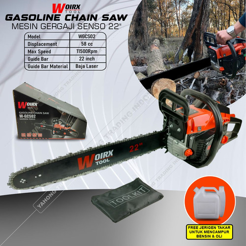 Mesin Gergaji Bensin 22 inch Gasoline Chainsaw 22" WOIRX TOOL