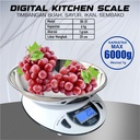 Timbangan Dapur Digital Crown Timbangan Mangkok Kue Bumbu 6kg 1g