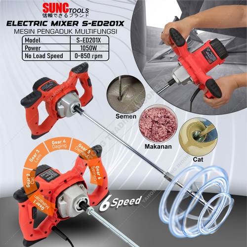Mesin Pengaduk Cat Semen Makanan Elektrik Elektric Mixer SUNC TOOLS