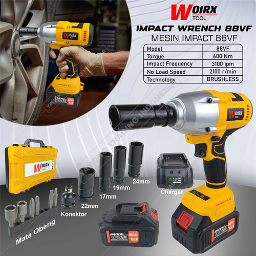 WOIRX TOOL Mesin Impact Wrench 88V 88VF
