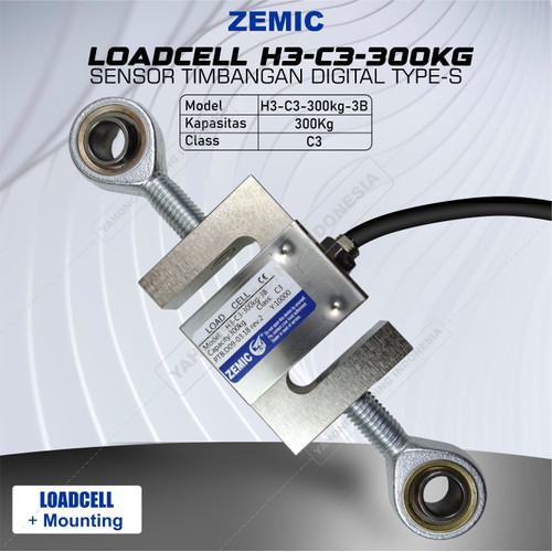 Load Cell ZEMIC H3 C3 300kg Tipe S Loadcell Sensor Timbangan Digital
