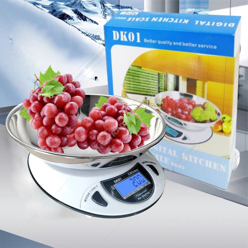 Timbangan Dapur Digital Crown Timbangan Mangkok Kue Bumbu 6kg 1g