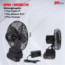 SUNC TOOLS Kipas Angin Besi 8" inch Fan Portable Baterai