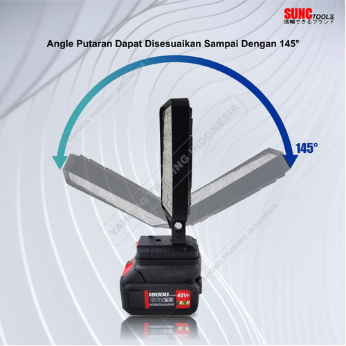SUNC TOOLS Lampu LED Portable Lamp Baterai 21V Cahaya Putih Terang