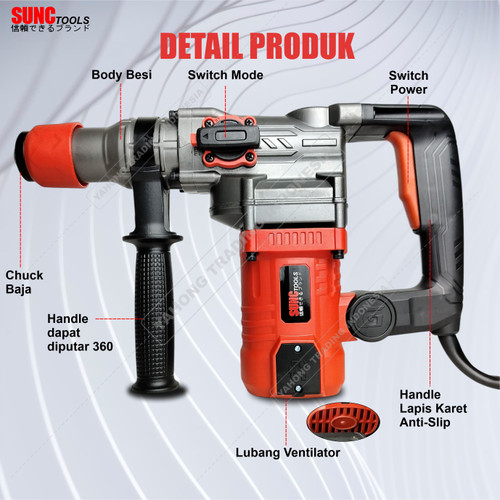 SUNC TOOLS Hammer Drill Mesin Bobok Tembok Beton
