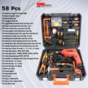 Mesin Bor Impact 13mm Impact Drill 58pcs Set 58 Pcs SUNC TOOLS
