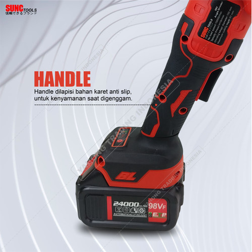 SUNC TOOLS Cordless Angle Grinder Brushless Mesin Gerinda 98Vf