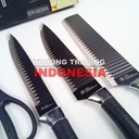 Pisau Dapur Lengkap 6pcs Kitchen Knife Set 6 pcs in 1