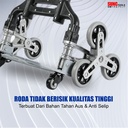Troli Trolley Lipat Pendaki Tangga Aluminium Alloy Ringan 10 Roda