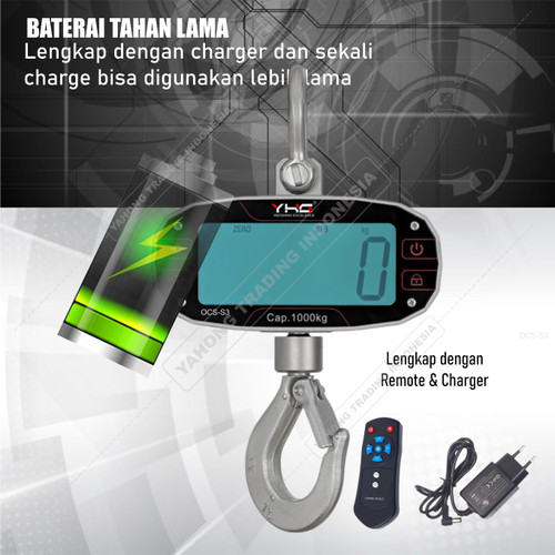 Timbangan Gantung Digital 500kg 1TON Digital Crane Scale OCS S3