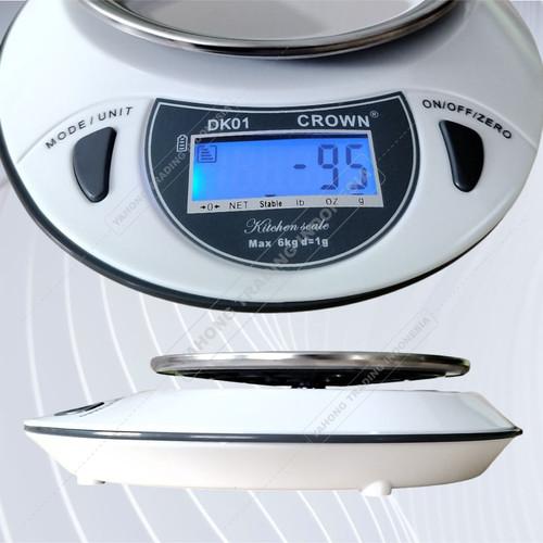 Timbangan Dapur Digital Crown Timbangan Mangkok Kue Bumbu 6kg 1g