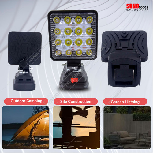 SUNC TOOLS Lampu LED Portable Lamp Baterai 21V Cahaya Putih Terang