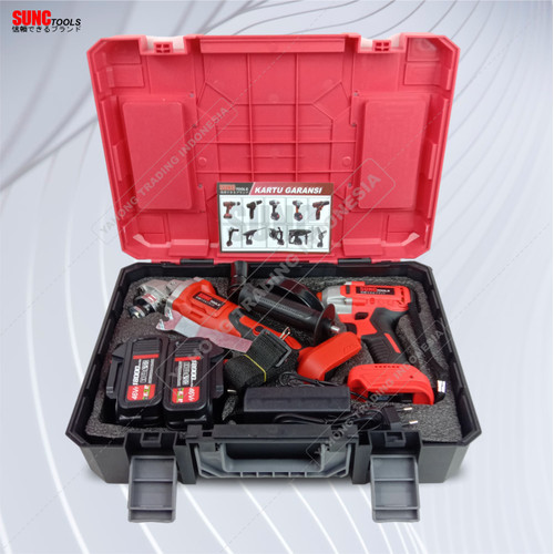 Mesin Impact Wrench + Angle Grinder Gerinda Baterai 46VF SUNC TOOLS