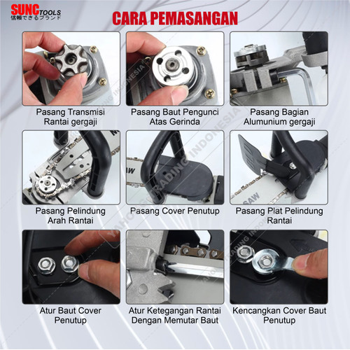 SUNC TOOLS Gergaji Listrik Gerinda Listrik 12 inch