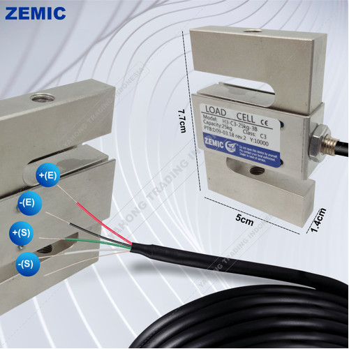 Load Cell ZEMIC H3 C3 25kg Tipe S Loadcell Sensor Timbangan Digital