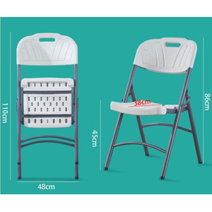 1 SET Meja Lipat Kursi Lipat Portable Meja Makan Belajar Laptop 88cm